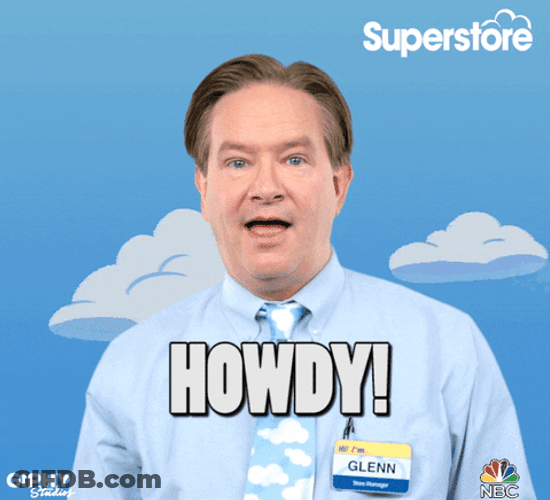 Waving Mark McKinney Superstore Howdy GIF