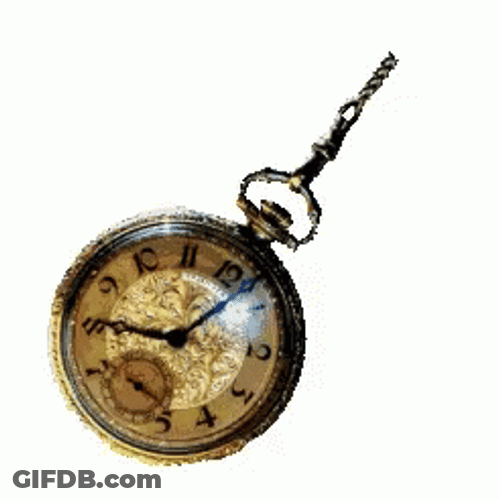 Waving Vintage Pendant Watch GIF