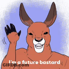 Waving With Kangaroo GIF