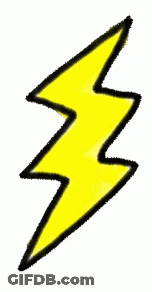 Waving Yellow Lightning Art GIF