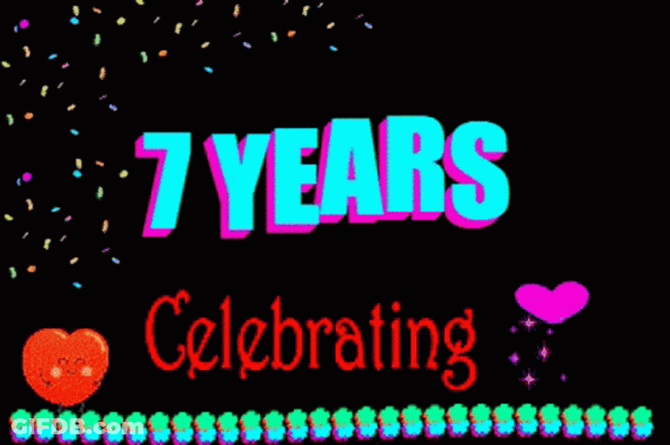Wavy 7 Years Animation GIF