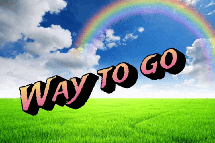 Way To Go Rainbow GIF