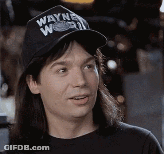 Wayne Campbell Looking To The Side Waynes World GIF