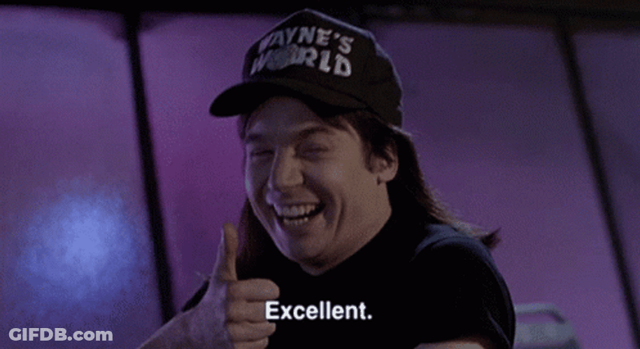 Wayne Campbell Thumbs Up Waynes World GIF