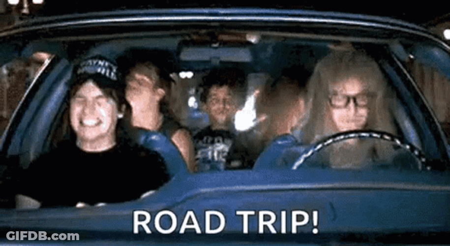 Wayne's World Friends Road Trip GIF