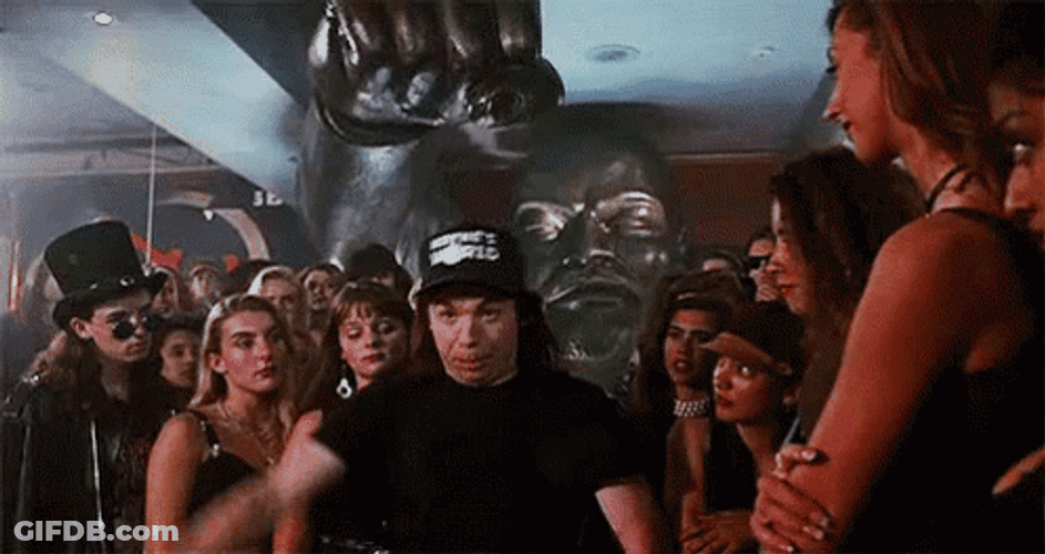 Waynes World Party On Mike Myers GIF