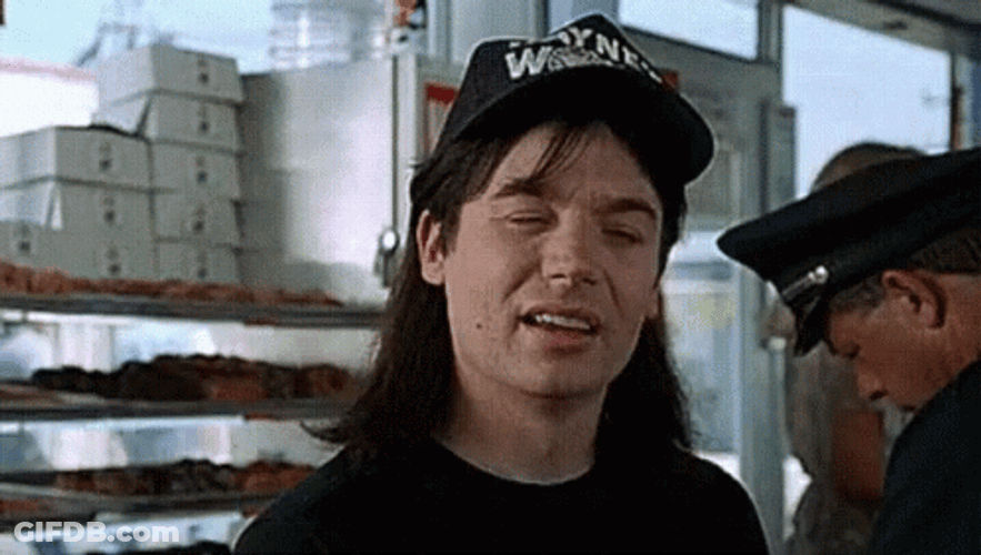 Waynes World Wayne And Garth Wait A Minute GIF