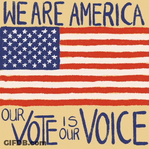 We Are America Our Vote Is Our Voice Poster GIF