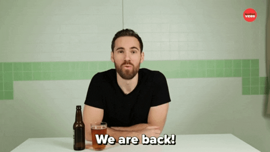 We Are Back Man Wearing Black Shirt GIF
