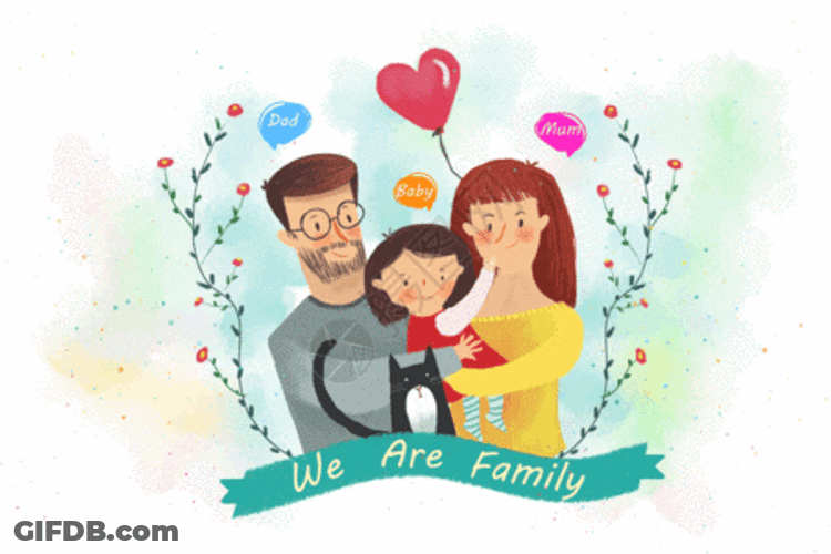 We Are Family Computer Design GIF