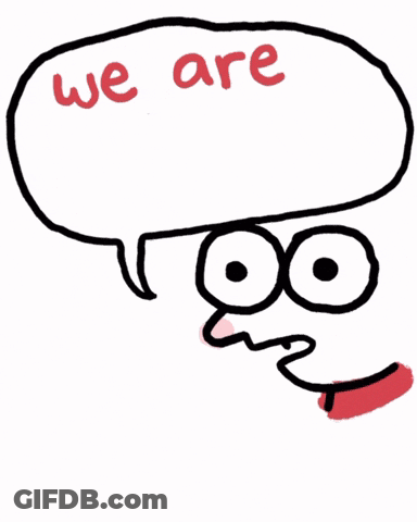 We Are Friends For Real Cartoon Character Speech Bubble GIF