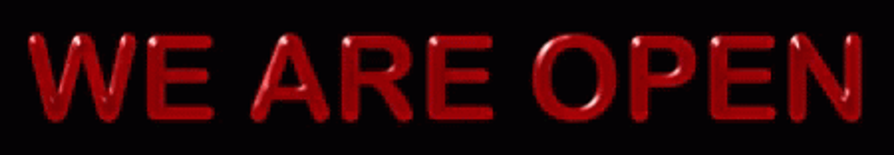 We Are Open Red Sign GIF