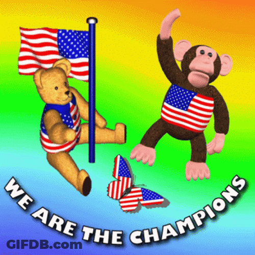 We Are The Champions American Bears GIF