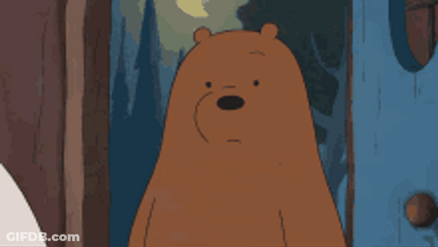 We Bare Bears Ice Throw Flip Hug Grizzly GIF