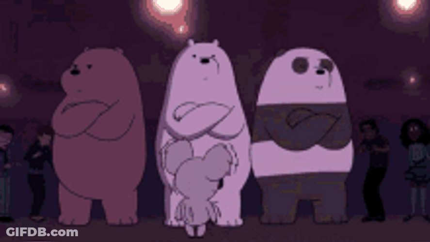 We Bare Bears Nonnom Cute Dancing GIF