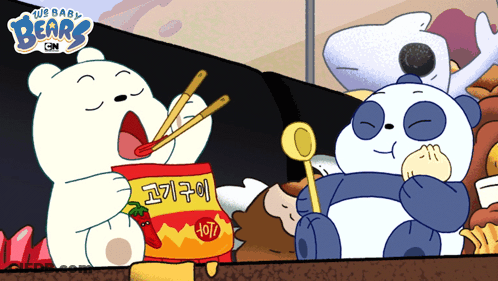 We Bare Bears Panda And Polar Bear GIF