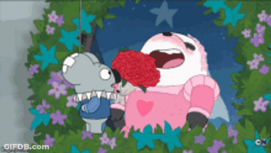 We Bare Bears Panda Sneeze Bouquet GIF