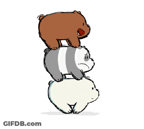 We Bare Bears Stack Running GIF