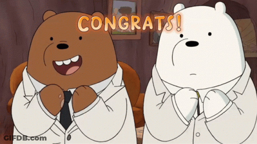 We Bear Bears Congratulations On Your Promotion GIF