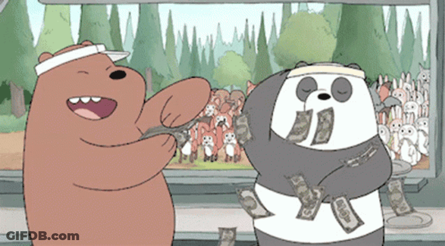 We Bear Bears He Got Money Dance GIF