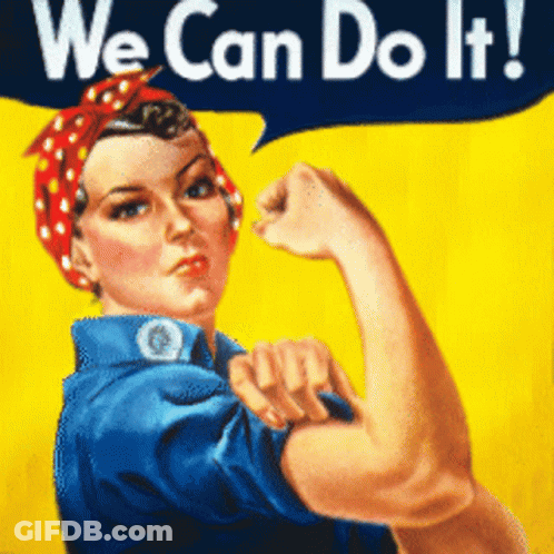 We Can Do It Woman Flexing Muscles GIF