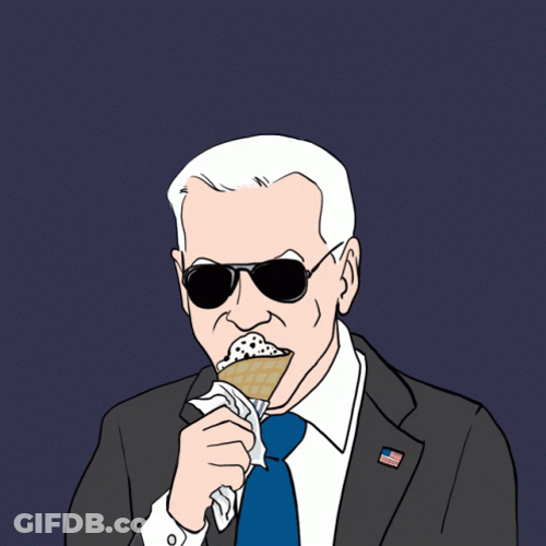 We Did It Joe Biden Eating Ice Cream GIF