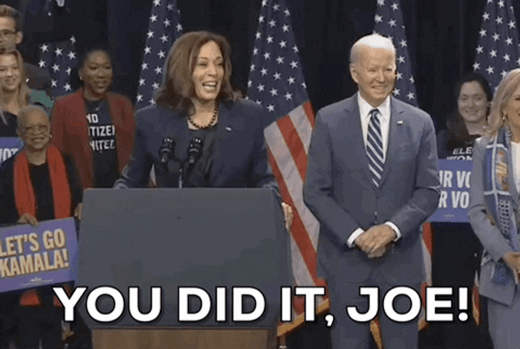 We Did It Joe Biden Kamala Harris Cheering GIF