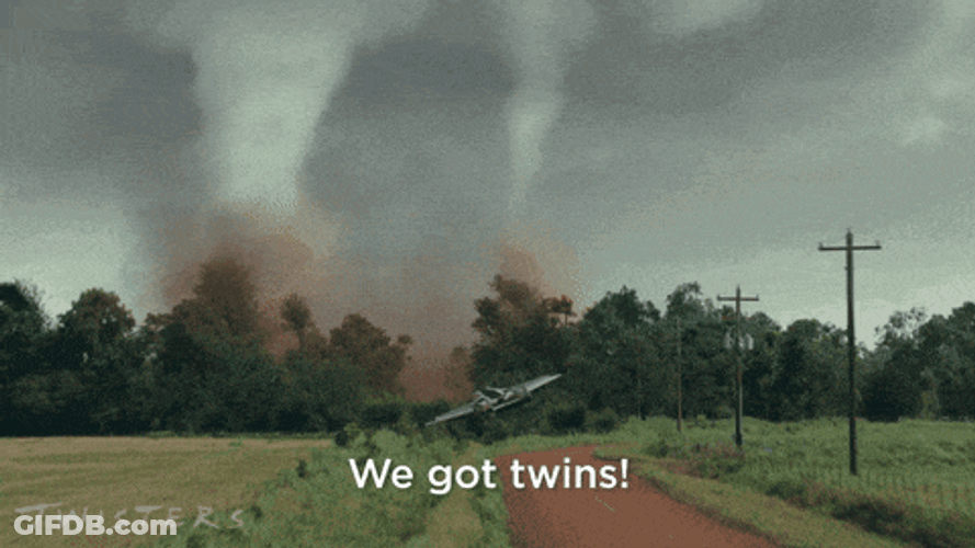 We Got Twins Twisters GIF