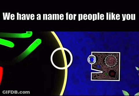 We Have A Name For People Like You On A Blue Background . GIF