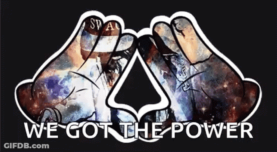 We Have Power Clasped Hands Animation GIF
