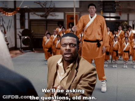 We'll Be Asking The Questions Old Man To Kids GIF