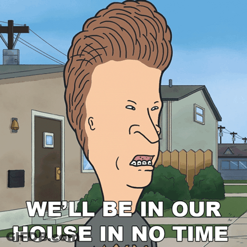 We'll Be In Your House Butt-Head Jiffy GIF