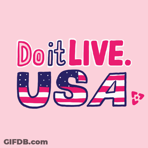 We'll Do It Live USA Mobile Text Design GIF