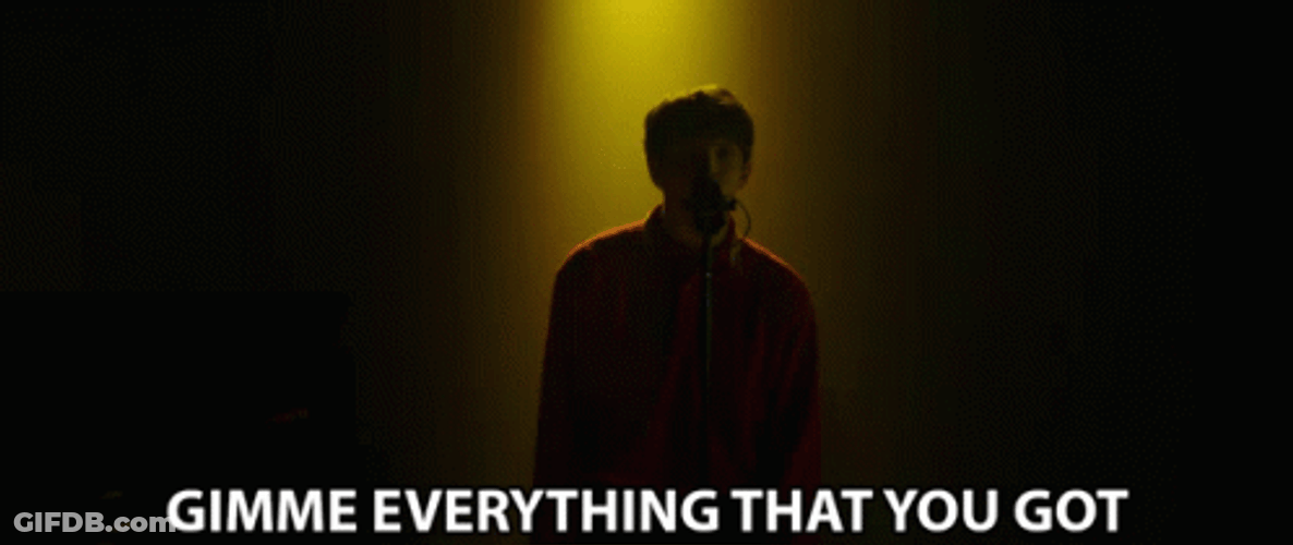 We'll Take The Lot Guy Singing In Dark GIF