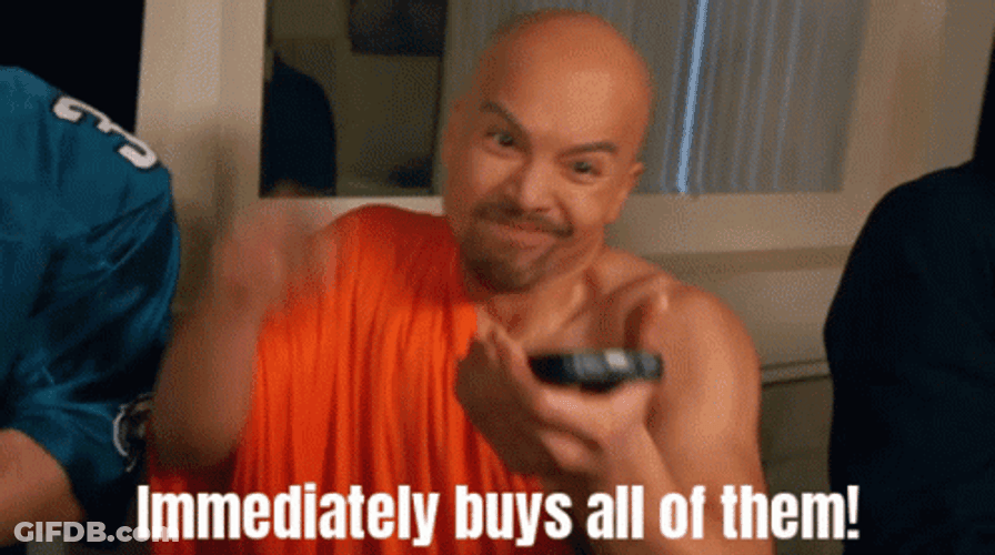 We'll Take The Lot Guy Tapping Phone GIF