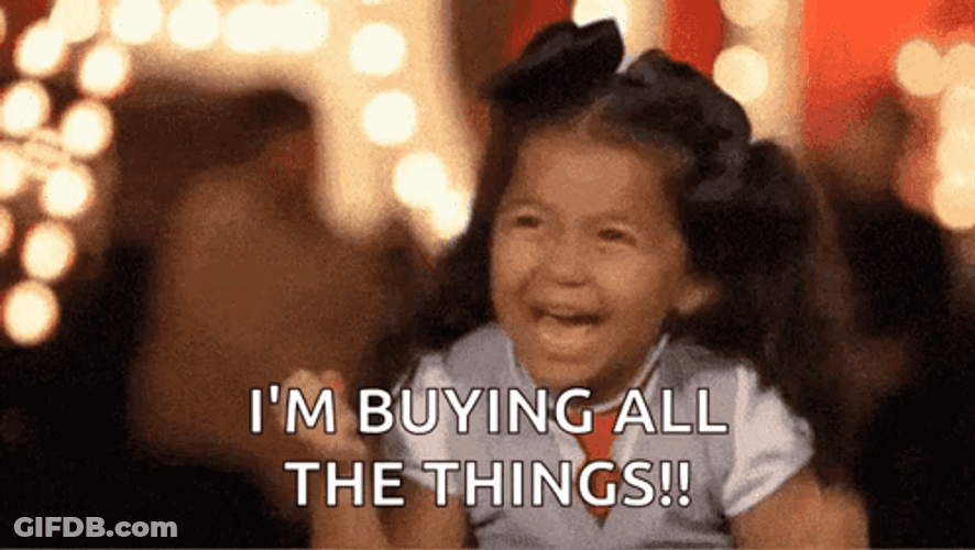 We'll Take The Lot Happy Young Girl GIF