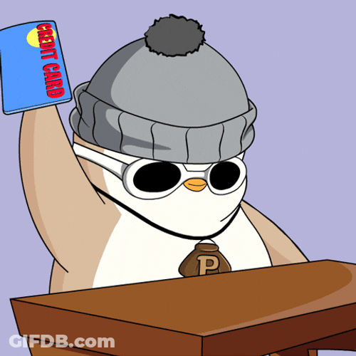We'll Take The Lot Pudgy Penguin Credit Card GIF