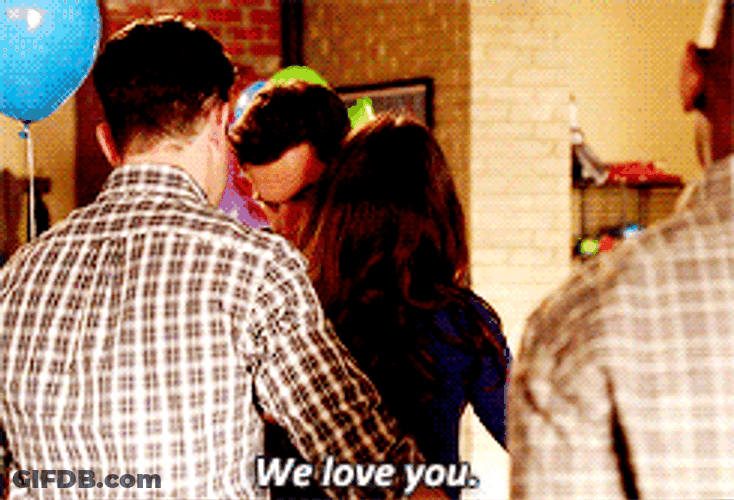 We Love You Group Hug GIF