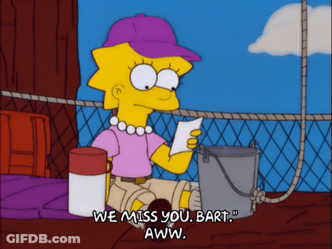 We Missed You Lisa Simpson GIF
