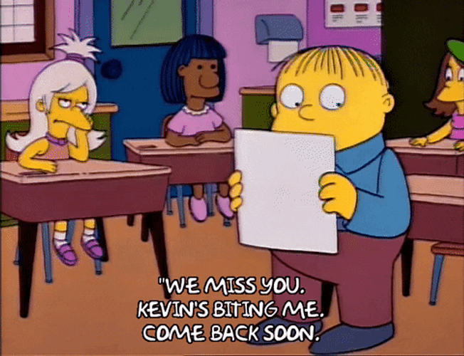 We Missed You Ralph Wiggum GIF