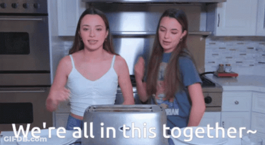 We're All In This Together Twin Chefs GIF
