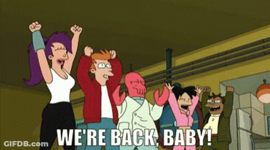 We're Back Baby Bender Futurama GIF