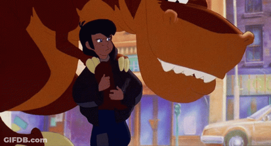 We're Back Friendly Dinosaur Rex GIF