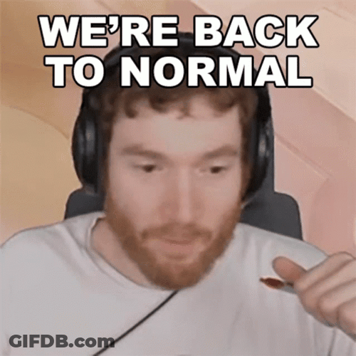 We're Back To Normal Youtuber Gamer Evan GIF
