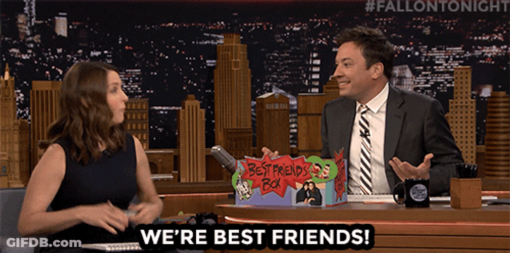 We're Best Friends Jimmy Fallon Tina Fey Yay GIF