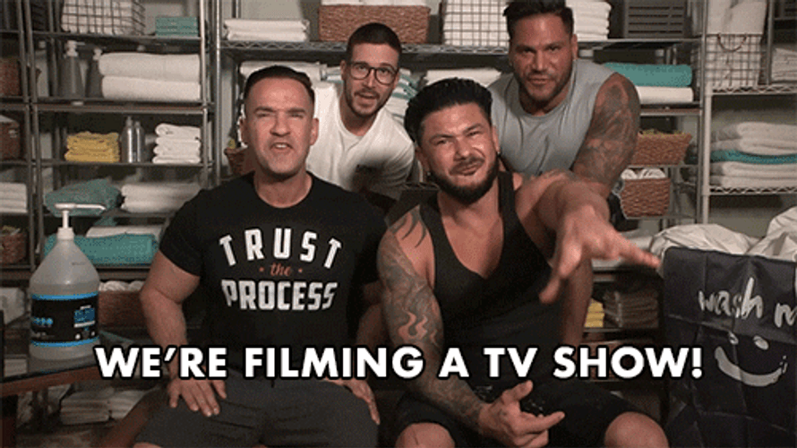 We're Filming A TV Show GIF