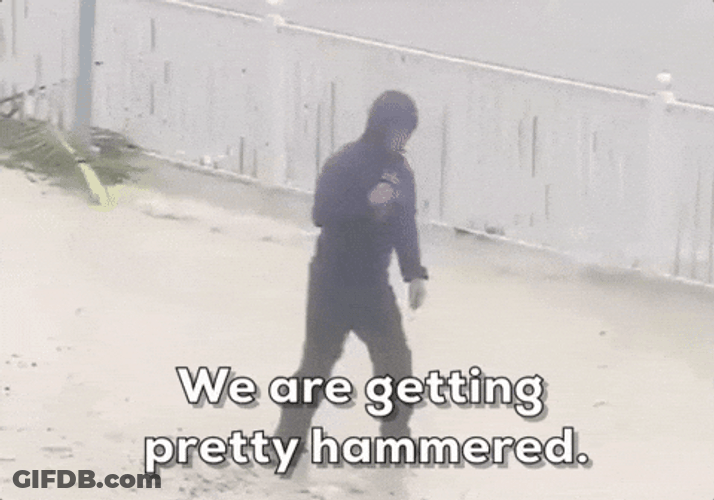 We're Getting Pretty Hammered Hurricane Meme GIF