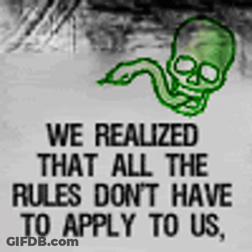 We Realized That All The Rules Don 'T Have To Apply To Us , GIF