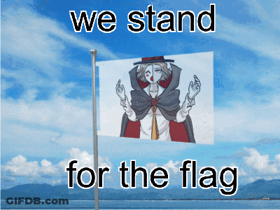 We Stand For The Flag Poster With Clown GIF