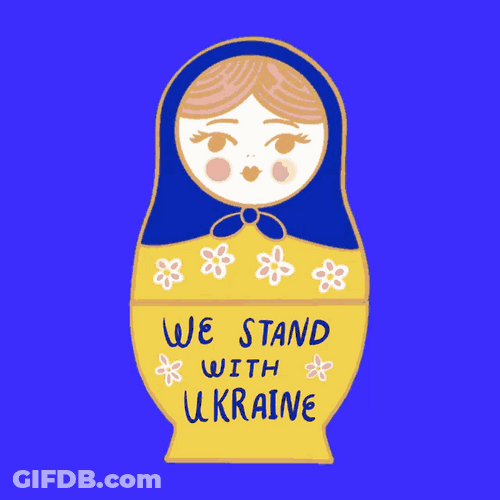 We Stand With Ukraine Dolls GIF